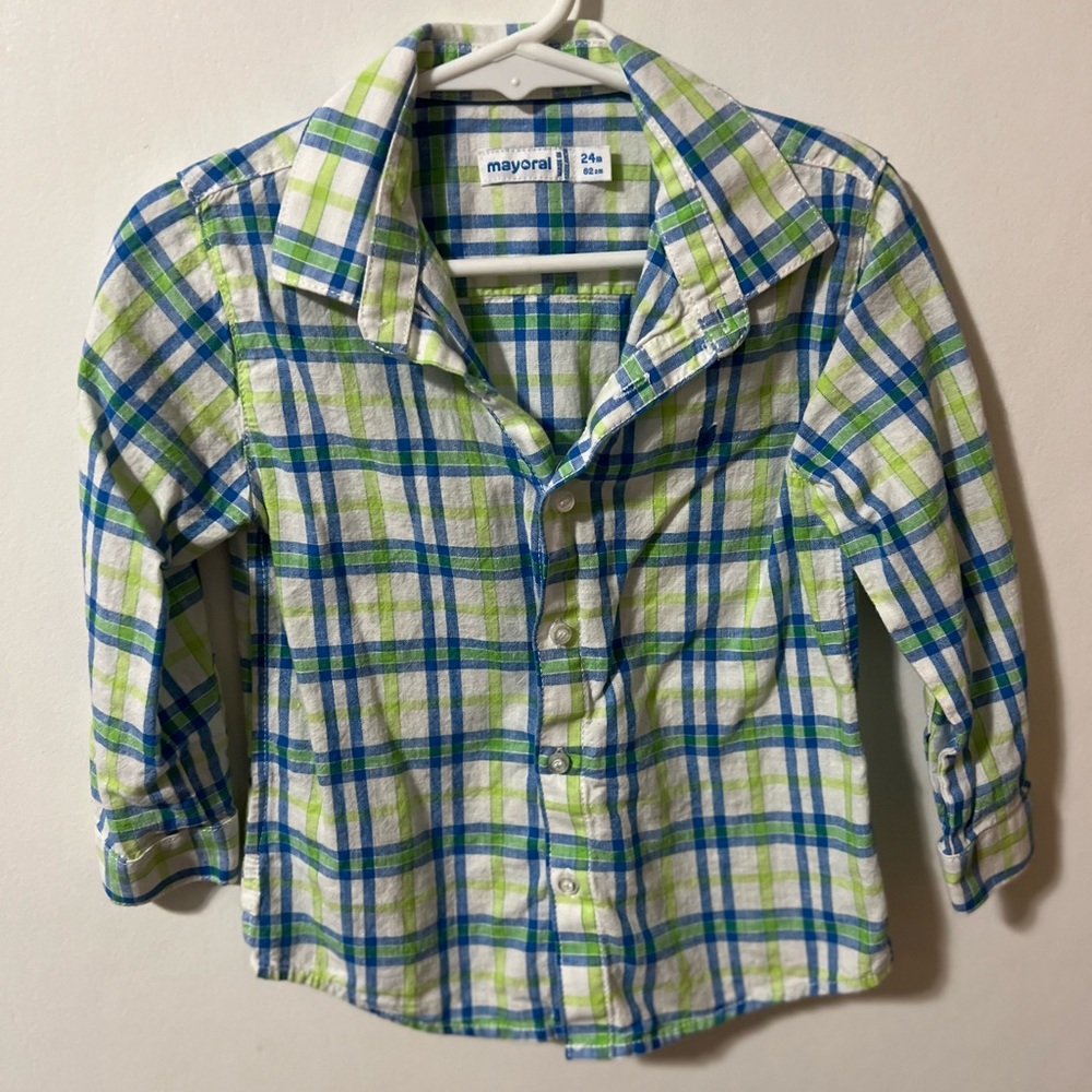 🔆 Bundle items 6 for $30 NWOT Mayoral‎ Plaid Button Down Shirt
